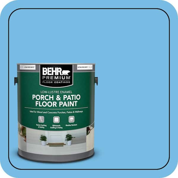 1 gal. #550B-4 Costa Rica Blue Low-Lustre Enamel Interior/Exterior Porch and Patio Floor Paint