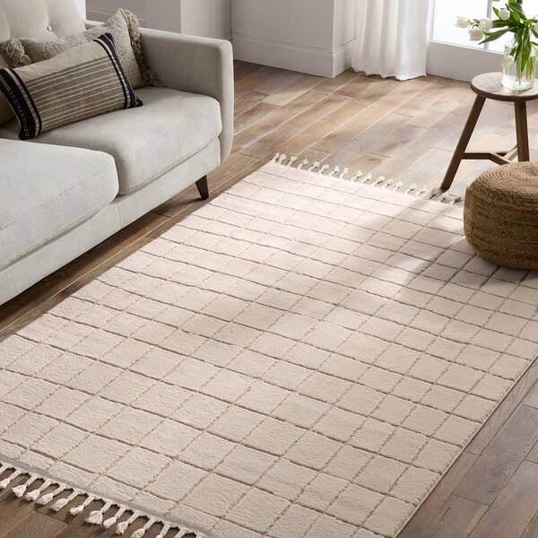 Vibe by Jaipur Living Anton Striped Cream/Tan Area Rug - 5'x7