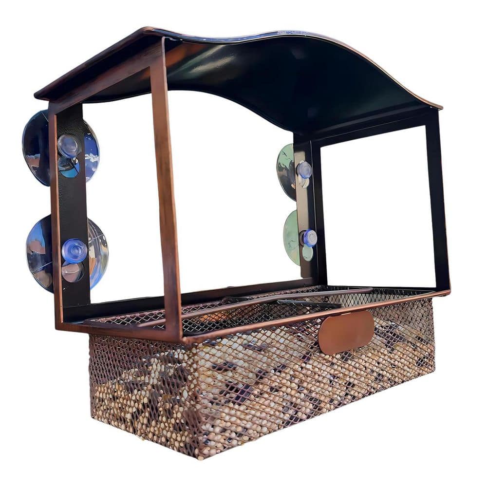 Metal Window Bird Feeder with Wide View Strong Suction Cups Weatherproof Tray Easy Clean for Bird Watching price history on PriceWatchPro