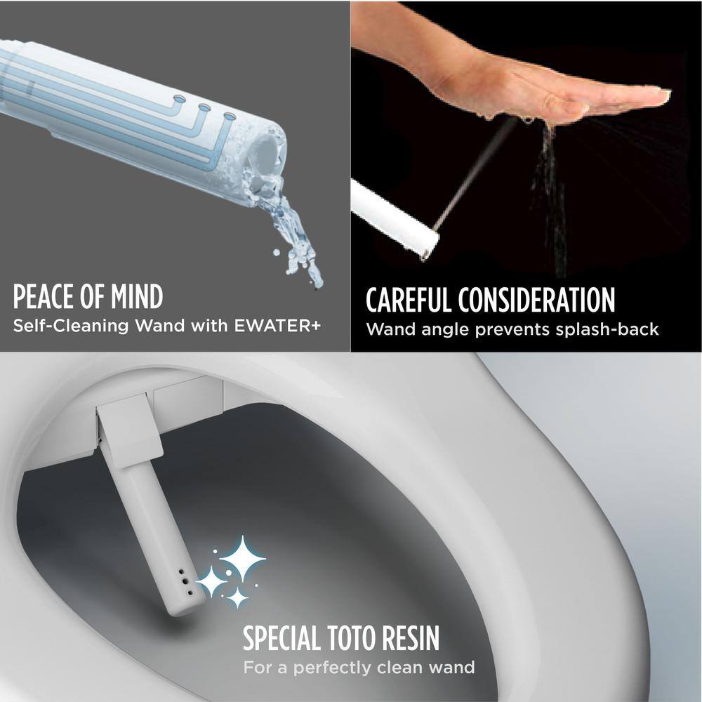 Cotton White Elongated Electronic Bidet Toilet Seat
