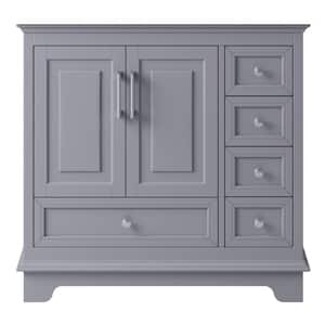 McAuley 33.86 in. W x 20.94 in. D x 32.68 in. H Bath Vanity Cabinet Only in Taupe Grey