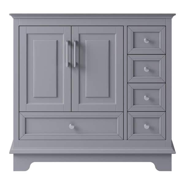 Exclusive Heritage McAuley 33.86 in. W x 20.94 in. D x 32.68 in. H Bath Vanity Cabinet Only in Taupe Grey