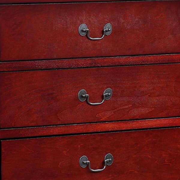  Acme Louis Philippe 5-Drawer Wooden Chest in Cherry : ACME  Furniture: Home & Kitchen