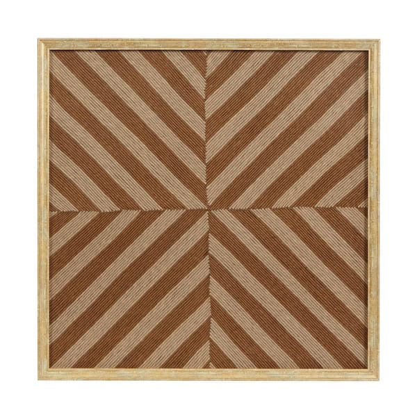 Litton Lane Brown Contemporary Canvas Wall Decor
