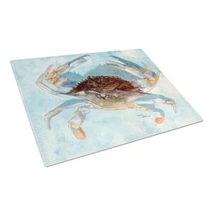 Blue Crab Tempered Glass Cutting Board