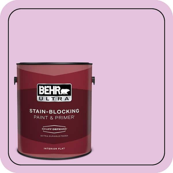 BEHR ULTRA 1 gal. #P110-2 Girl Talk Extra Durable Flat Interior Paint & Primer