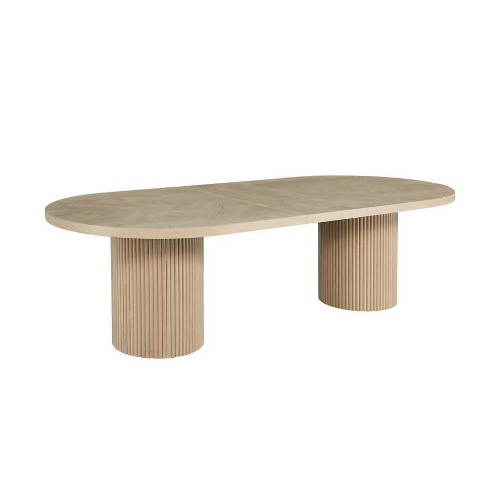 Ivona Natural Oak Extendable Oval Dining Table