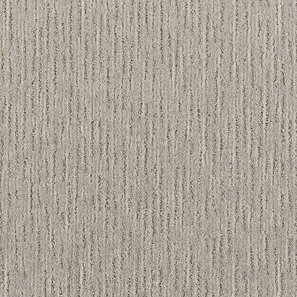 Smooth Summer Whisper Gray 37 oz. Polyester Pattern Installed Carpet