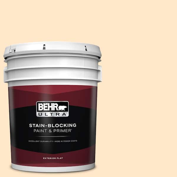 BEHR ULTRA 5 gal. #ECC-49-1 Antigua Sunrise Flat Exterior Paint & Primer