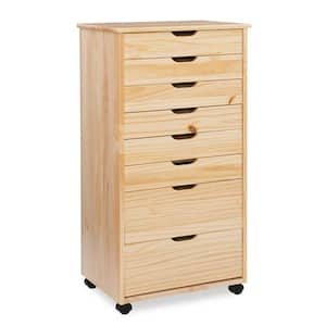 Mcleod Natural 8 Drawer Rolling Storage Organizational Cart