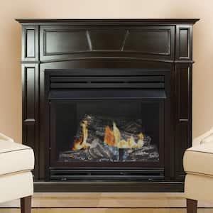 32,000 BTU 46 in. Full Size Ventless Natural Gas Fireplace in Tobacco