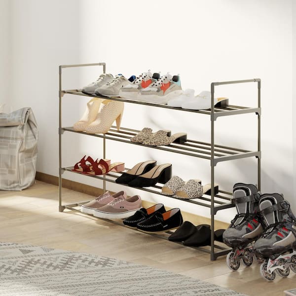 39 Shoes Wide Shelf Simple Trending 6 Tier Stackable Shoe Rack for Garage  Sho