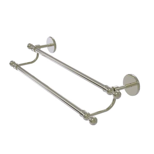 Allied Brass Skyline Collection 24 in. Wall Mounted Double Towel Bar in Polished Nickel