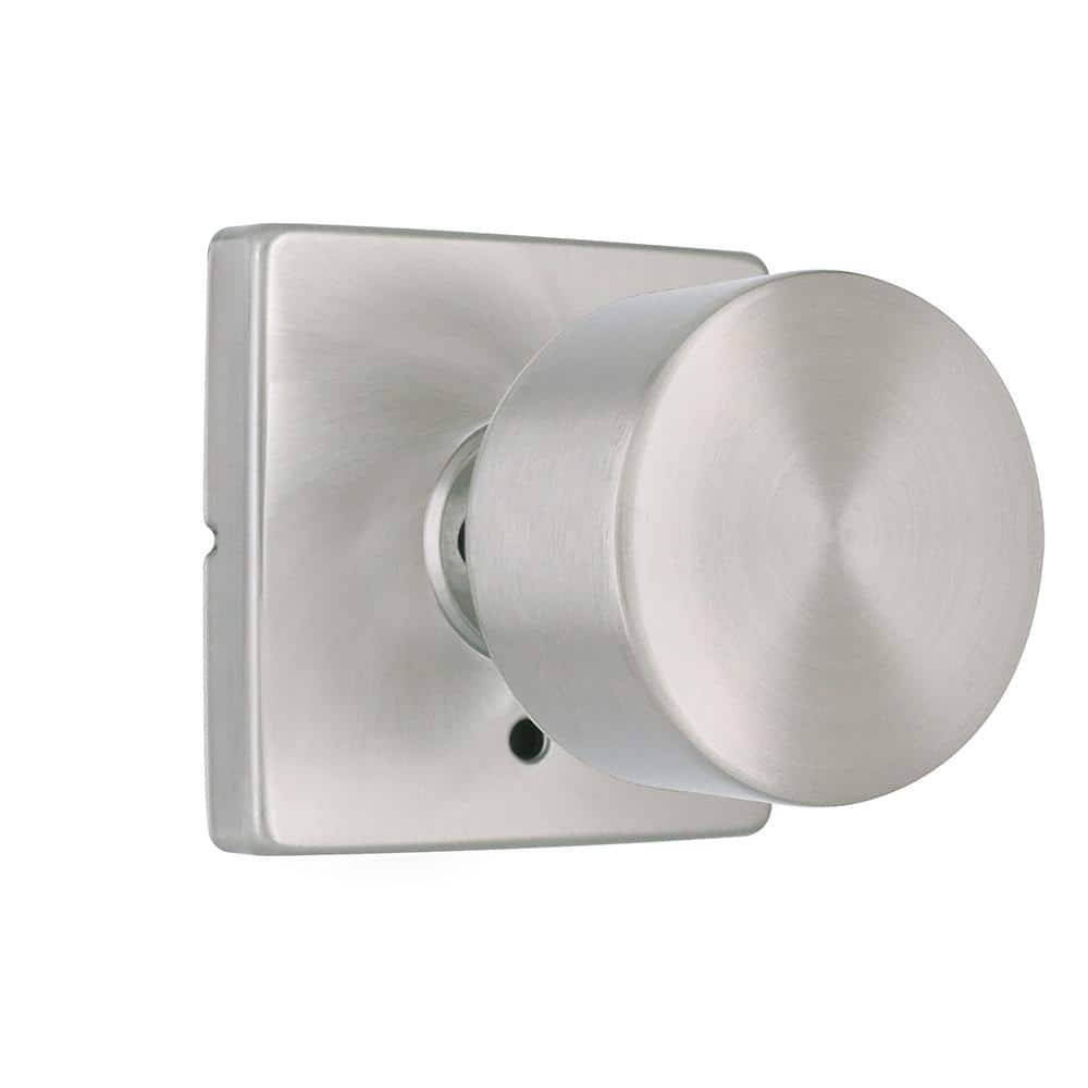 Ridgeway Satin Nickel Privacy Bed/Bath Door Knob with Square Rose