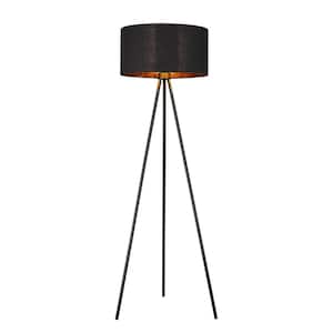Morenci 57.5 in. 1-Light Matte Black Floor Lamp