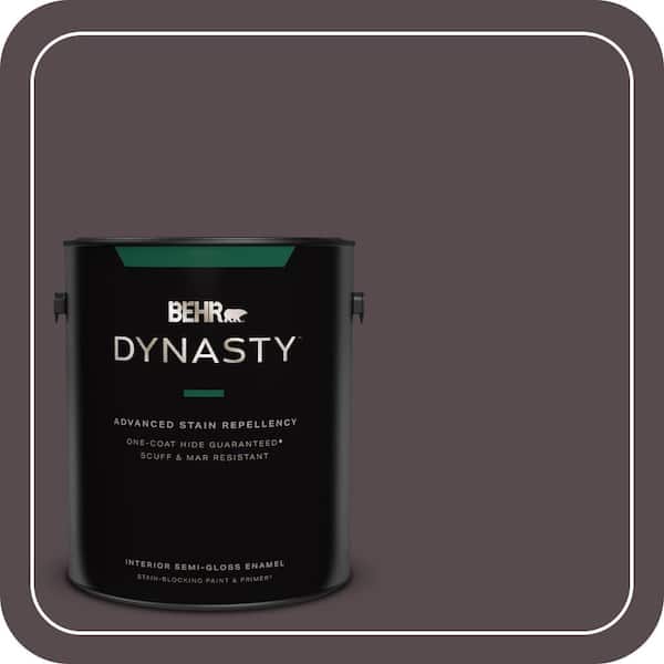 BEHR DYNASTY 1 gal. #N100-7 Aubergine Semi-Gloss Enamel Interior Stain-Blocking Paint & Primer