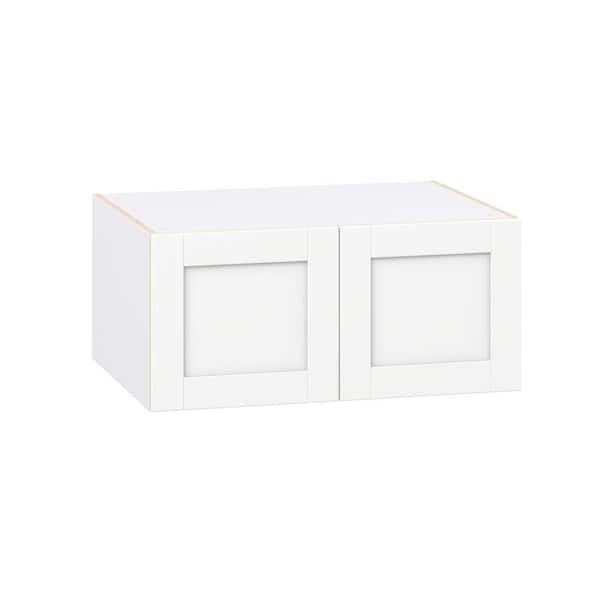 Milton 33 in. W x 24 in. D x 15 in. H Assembled Shaker Wall Bridge Kitchen Cabinet in Bright White