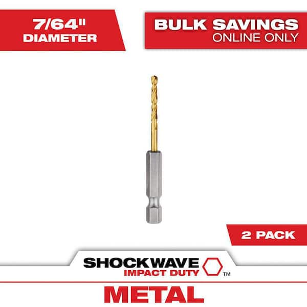 Milwaukee SHOCKWAVE 7/64 in. Titanium Twist Drill Bit 48-89-4604