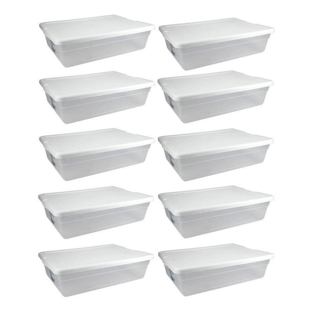 Sterilite 54 Qt. Latched Gasket Plastic Storage Container (4Pack)4 x