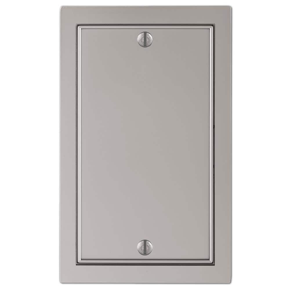 AMERELLE Averly 1 Gang Blank Metal Wall Plate Satin Nickel 900BN