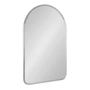 Caskill 24.00 in. W x 36.00 in. H Silver Arch Glam Framed Decorative Wall Mirror