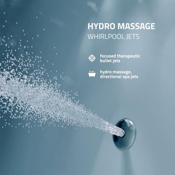 ANZZI Leni Series 71 in. x 38 in. Jetted Whirlpool 54 Gallon