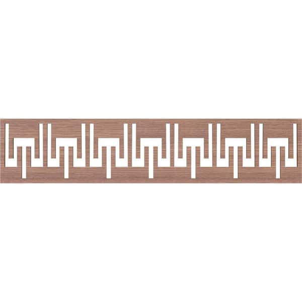 Ekena Millwork Victory Fretwork 0.25 in. D x 46.75 in. W x 10 in. L Walnut Wood Panel Moulding