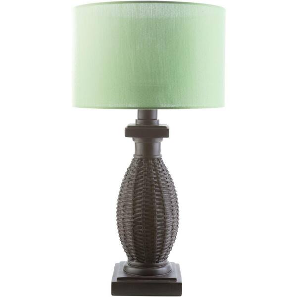 Artistic Weavers Oliver 28 in. Black Indoor/Outdoor Table Lamp with Green Shade
