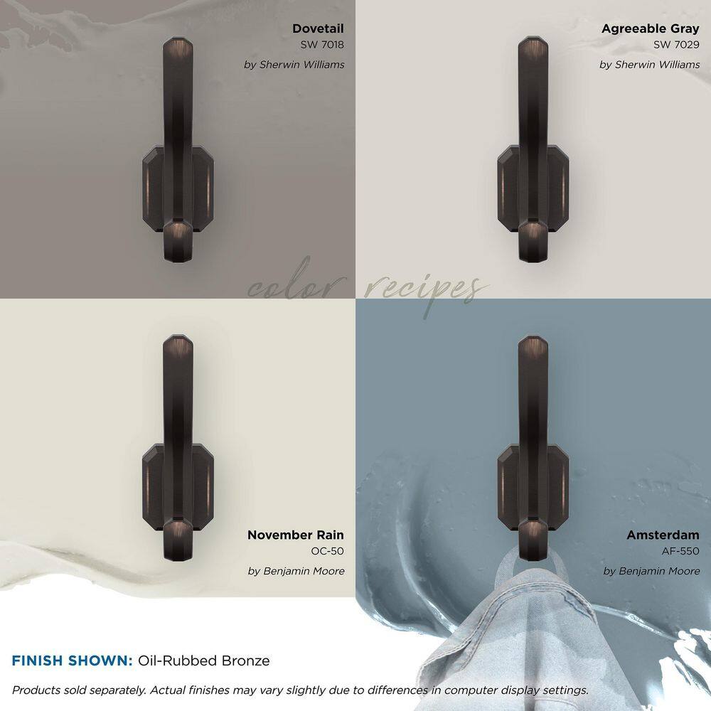 Oil Rubbed Bronze Double Prong Decorative Wall Hook