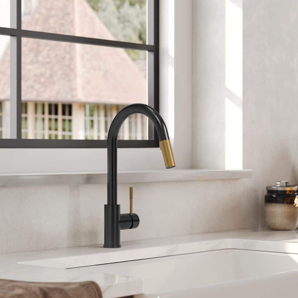 GRANDJOY 16 in. H 360° Swivel Pull Down Sprayer Kitchen Faucet 2