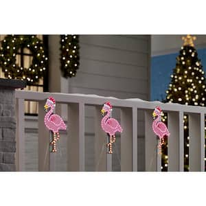 12 in. Twinkling LED Flamingos (3-Pack)