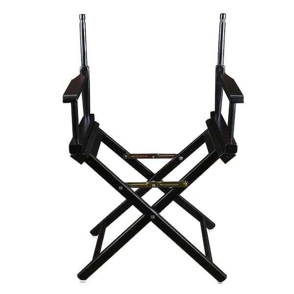 Photo 1 of 18 in. Director's Chair Black Solid Wood Frame