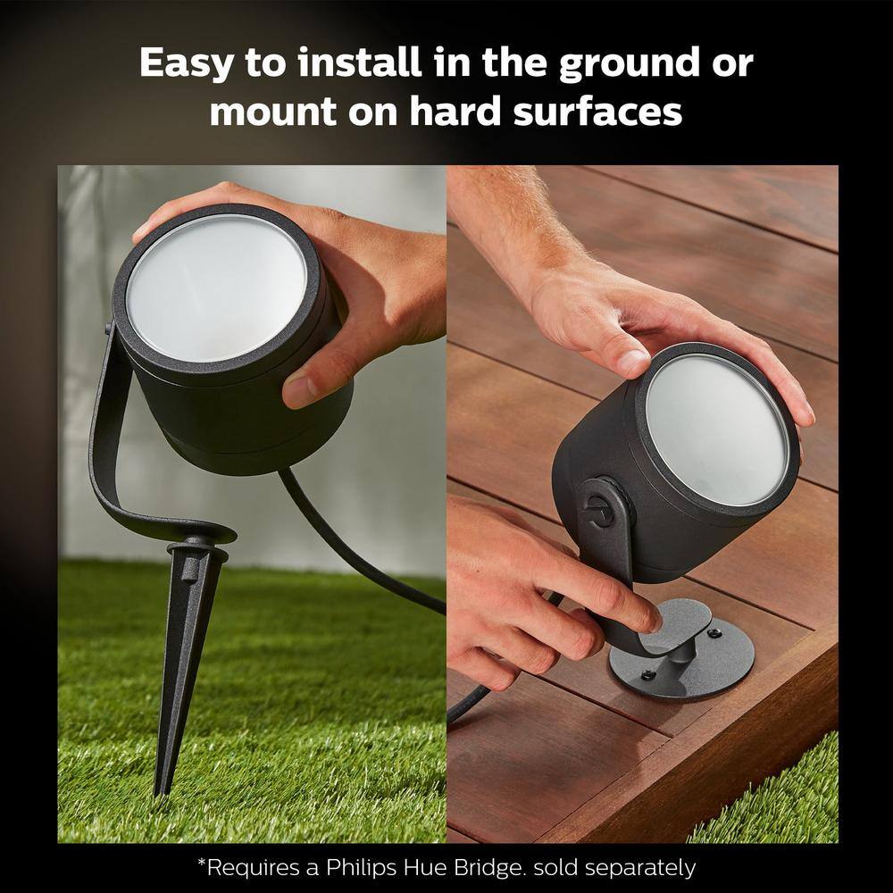 Lily XL Black and White LED Outdoor Spot Light