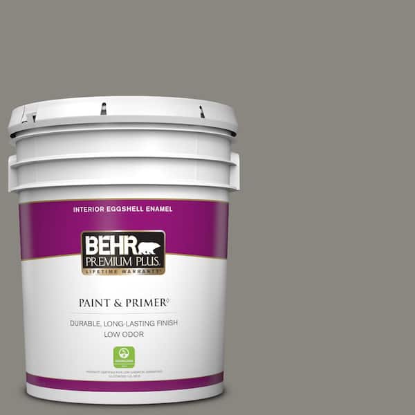 BEHR PREMIUM PLUS 5 gal. Home Decorators Collection #HDC-NT-23 Wet Cement Eggshell Enamel Low Odor Interior Paint & Primer