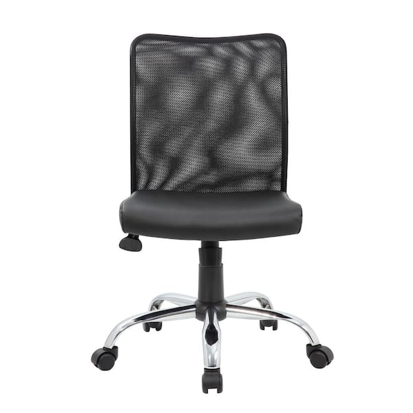 BOSS Office Products Black Mesh Back and Seat Cushions Black Base