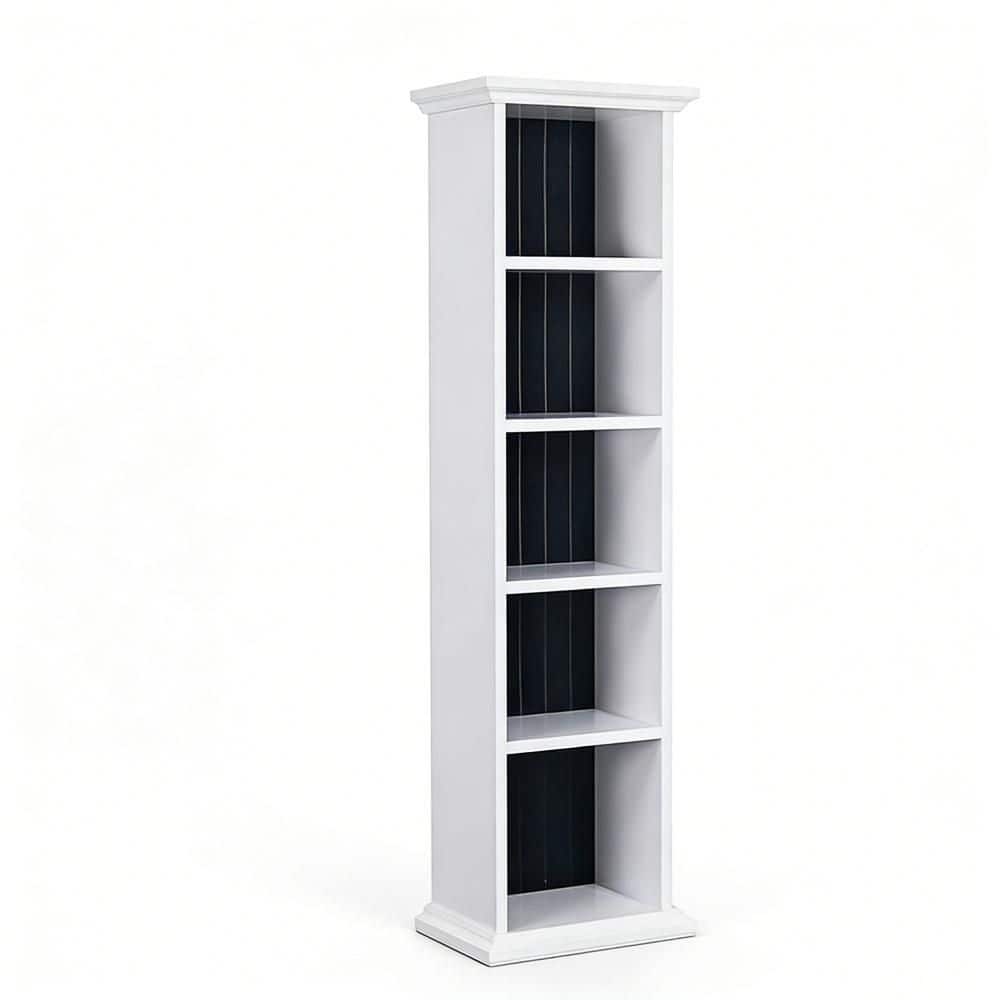 70.47 in. Tall White Wood 5-Shelf Standard Bookcase price history on PriceWatchPro