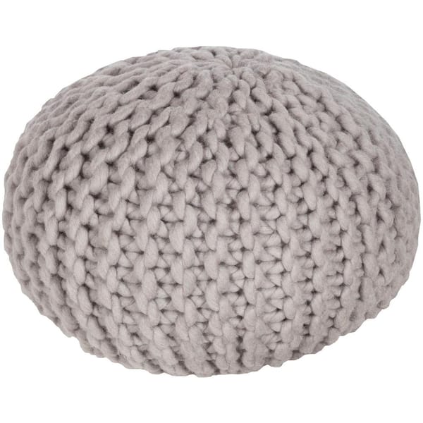 Livabliss Ahanu Taupe Accent Pouf