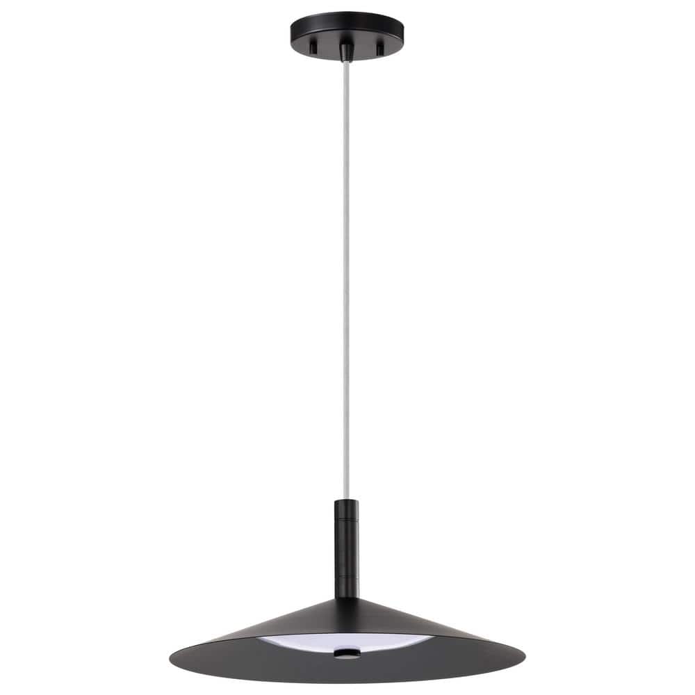 Corrine 18-Watt 1-Light Matte Black Transitional Integrated LED Pendant Light, CCT Selectable price history on PriceWatchPro