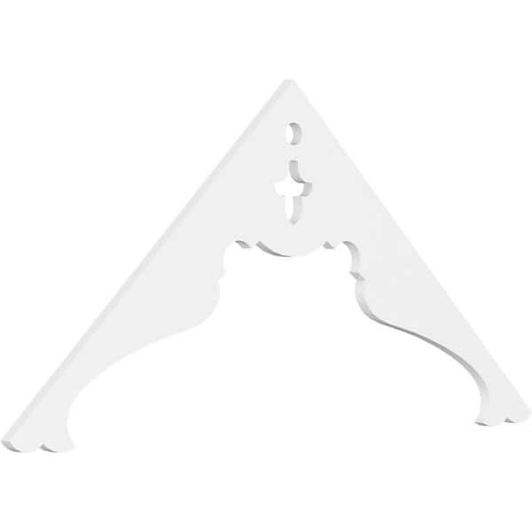 Ekena Millwork Heath 1 in. D x 27-1/2 in. W x 60 in. L Signature Urethane Gable Pediment
