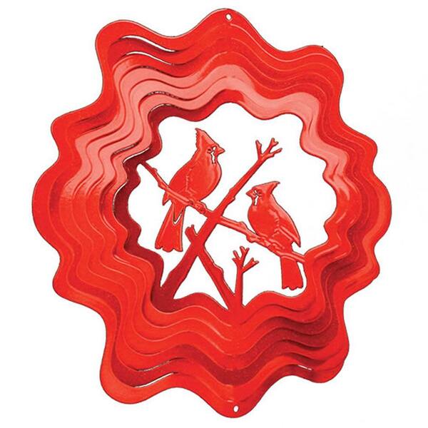 Iron Stop Large Red Cardinal Wind Spinner