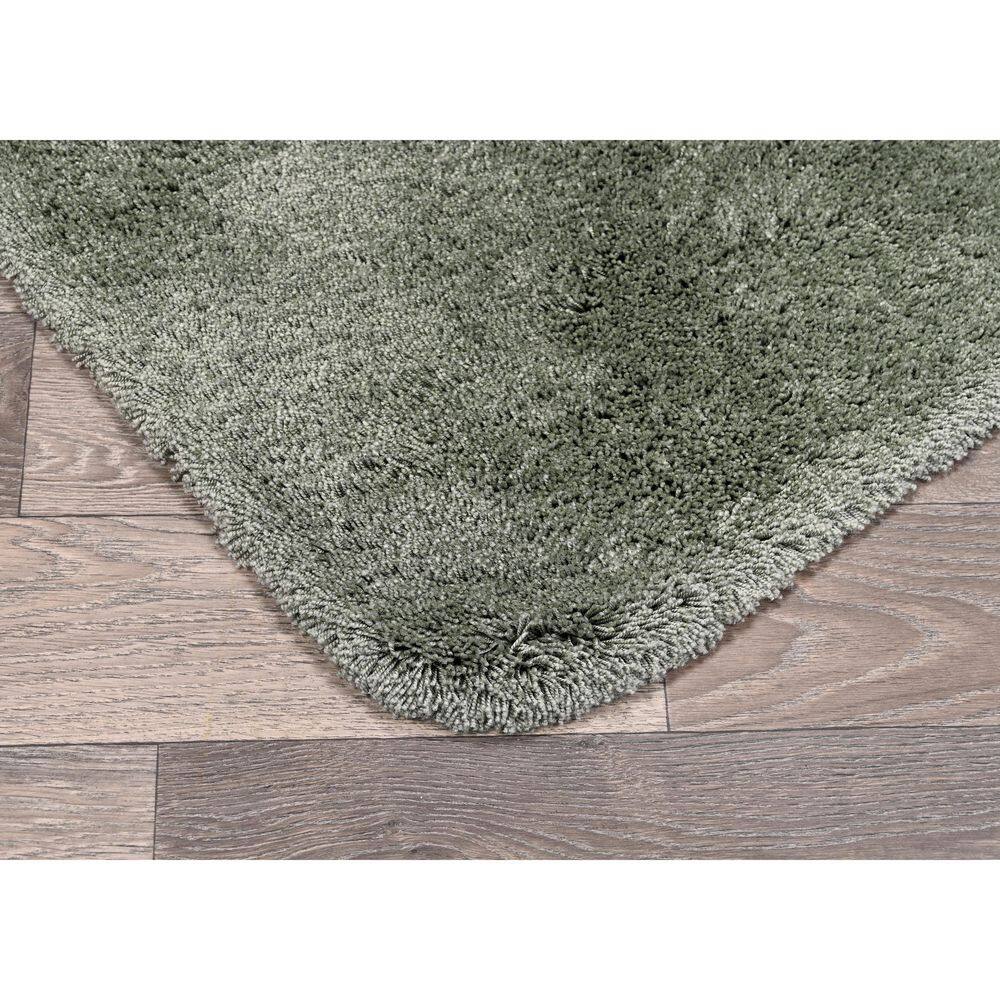 Deep Fern Ultra Plush Nylon Bath Rug with Skid-Resistant Backing