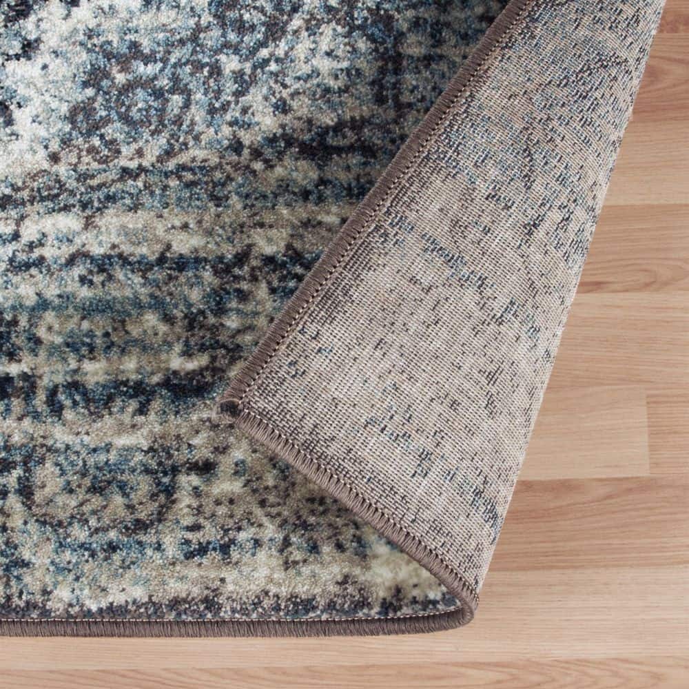 Vintage Boho-Chic Medallion 4' x 6' Blue Synthetic Area Rug