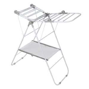 Honey-Can-Do 31 in. H x 24 in. W x 20 in. D 2-Tier Steel Collapsible Wall  or Over-the Door Clothes Drying Rack with Shelf in Black DRY-09789 - The  Home Depot