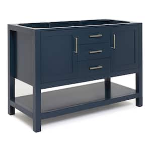 Bayhill 48 in. W x 21.5 in. D x 34.5 in. H Freestanding Bath Vanity Cabinet Only in Midnight Blue