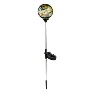 22 in. Turquoise Swirl Solar Stake