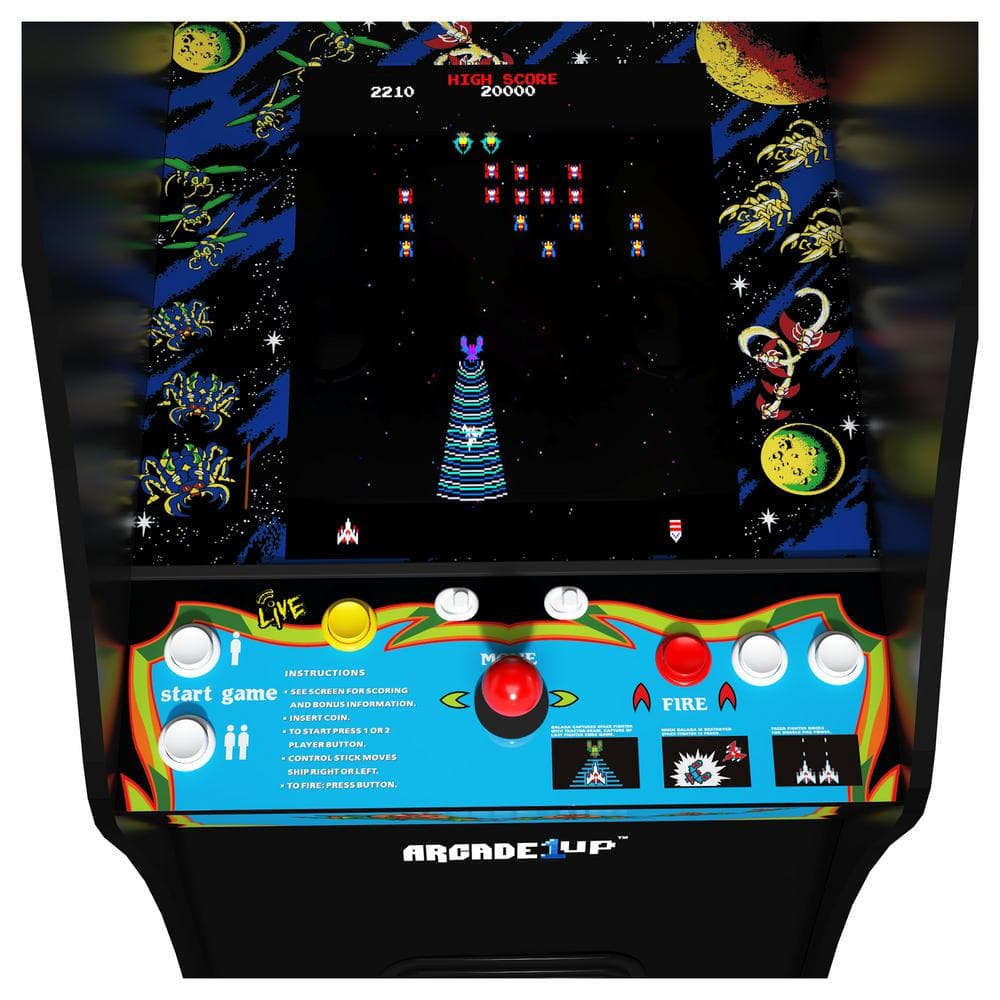 Arcade1Up GALAGA Deluxe 5ft Stand-Up Arcade Machine with 14 Classic Games