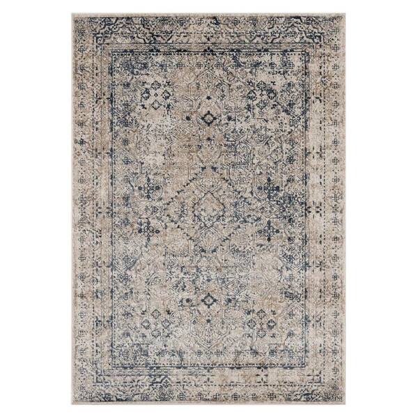 LUXE WEAVERS Woodbridge Collection Traditional Oriental Cream 5x7 Polypropylene Area Rug