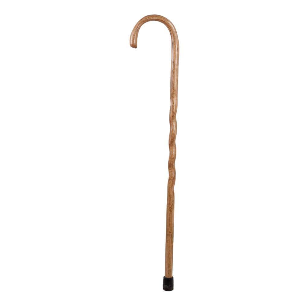 Brazos Walking Sticks 37 in. Twisted Oak or Ash Walking Cane in Tan  502-3000-0248 - The Home Depot