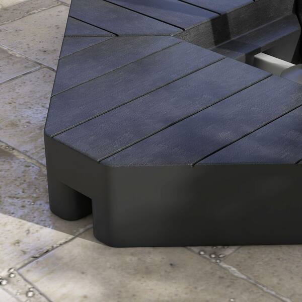 9 piece tdc sling patio set with umbrella TDC 9 Piece Sling with Umbrella Black Patio Set | Delivery Near Me