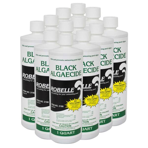 Robelle Black Algaecide for Swimming Pools 1-Quart, 12-Pack